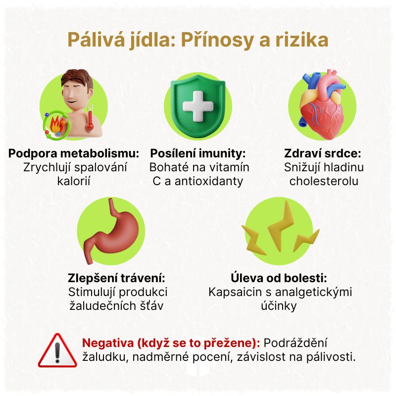Pálivá jídla Přínosy a rizika